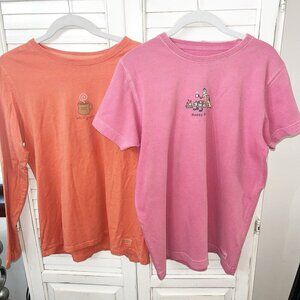 Life is Good Set of 2 Graphic Tees T-shirt Medium